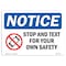 Signmission OSHA Notice Sign, 7" Height, Rigid Plastic, Stop And Text For Your Own Sign With Symbol, Landscape OS-NS-P-710-L-18470 - alternate 1